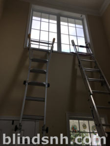 Starting the job of installing the motorized shade